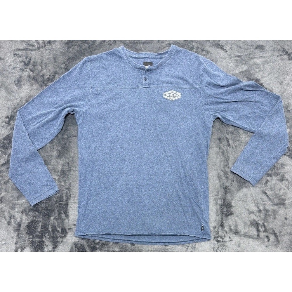 Vans Off The Wall Long Sleeve Two Button Closure Shirt. Blue Sz. Medium